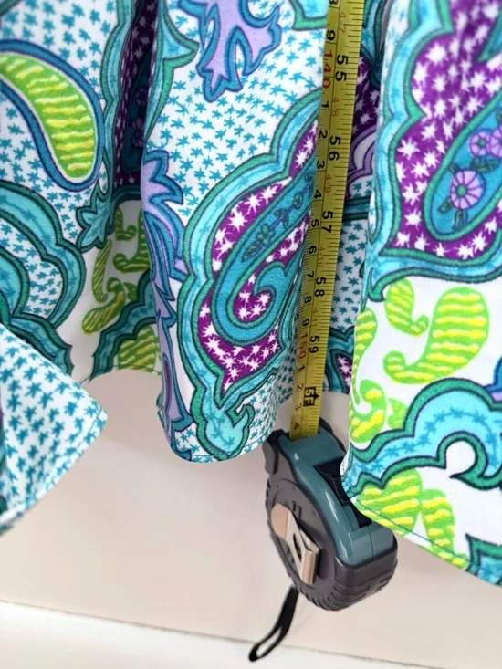 Vintage Hukilau Fashions Authentic Hawaiian Maxi Dress Size M
Teal Purpl Paisley - Picture 9 of 13